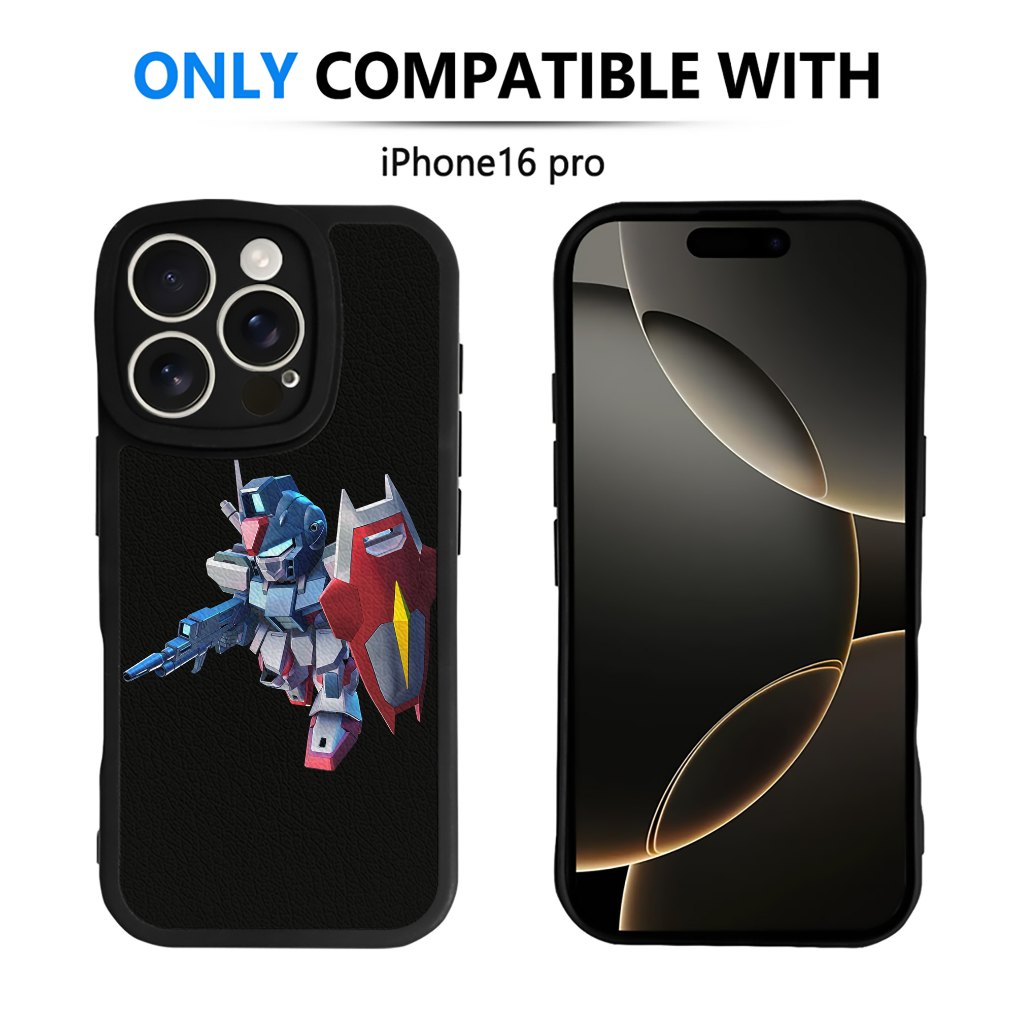 （画像用） 機動戦士ガンダム Mobile Suit Gundam 【iPhone 16シリーズ対応】シリコンスマホケース（レザー調） 材質：シリコン